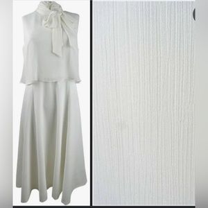 CALVIN KLEIN Tie-Neck Chiffon Wedding Guest Miri dress